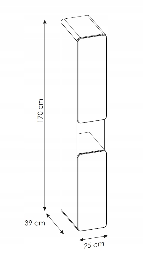 Regał do łazienki słupek 25 cm szafka ARUBA 805 Marka Comad