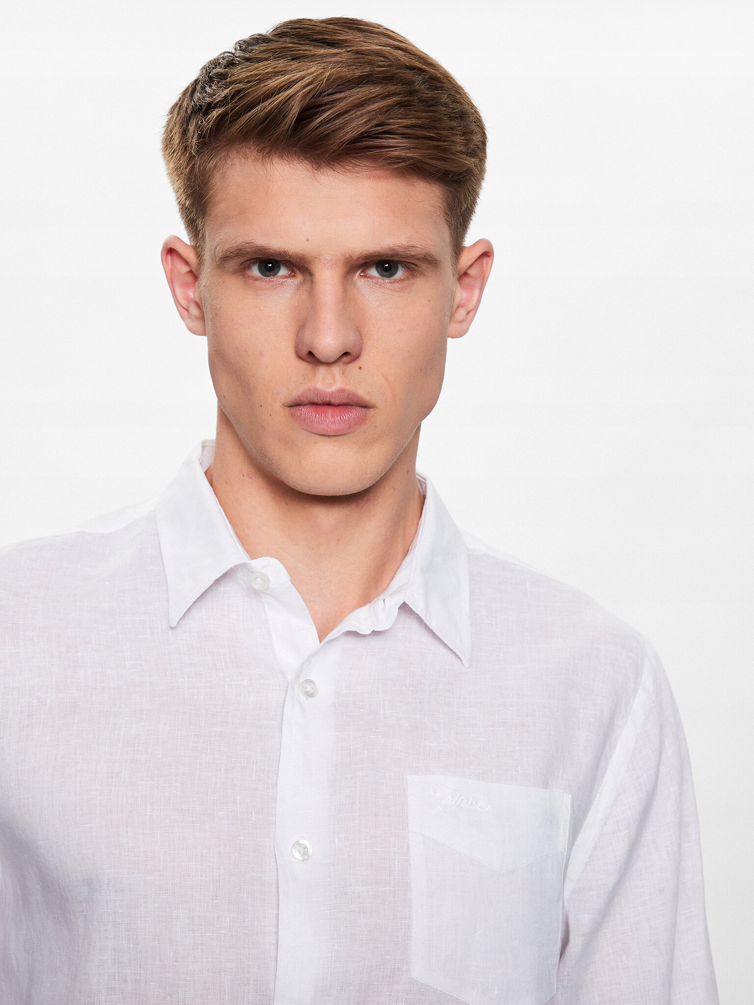 Guess Koszula Island M2YH44 WERX0 Biały Slim Fit