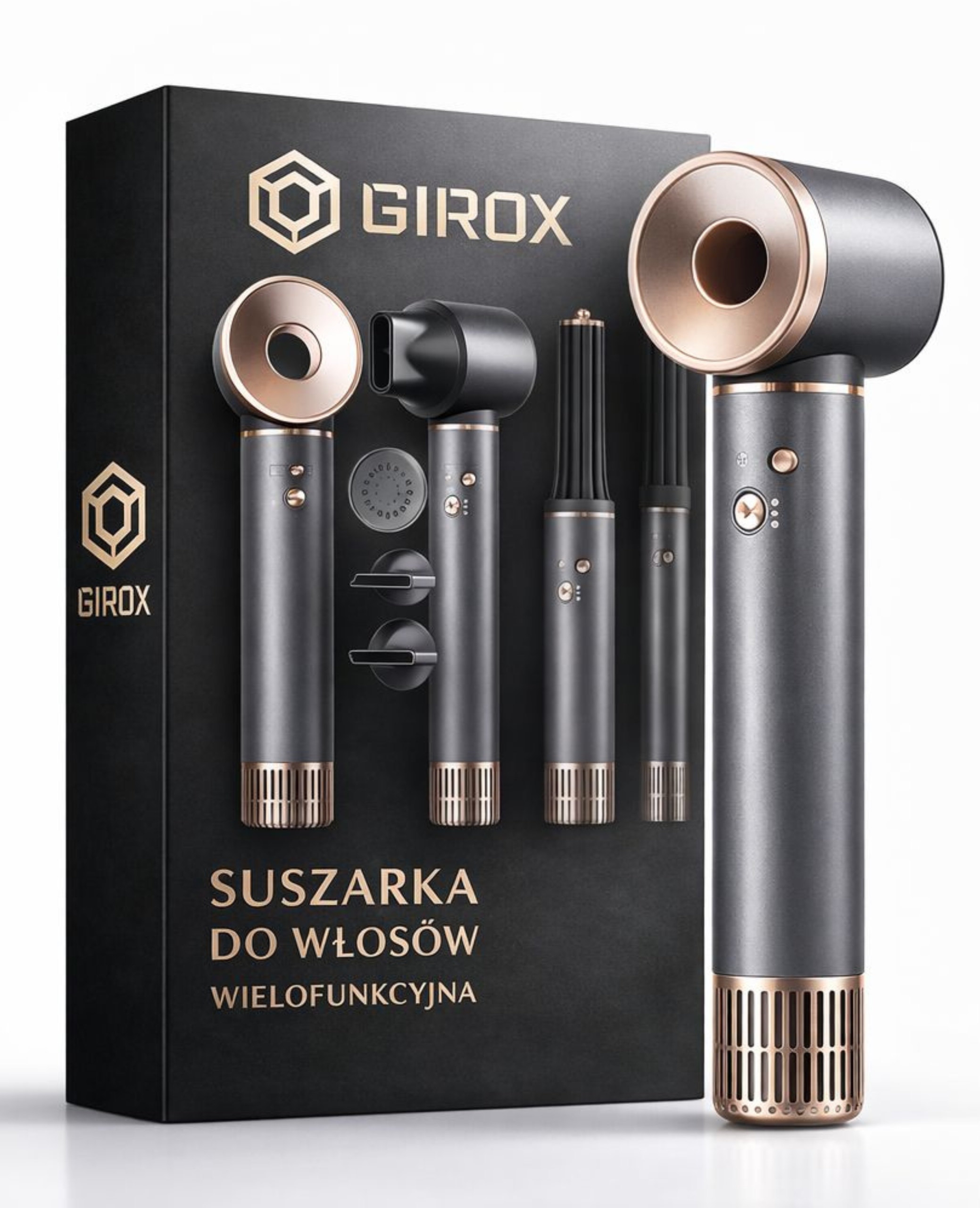 Wielofunkcyjna Suszarko Lokówka Do Włosów 5w1 Efekt Jonizacji 5 Końcówek