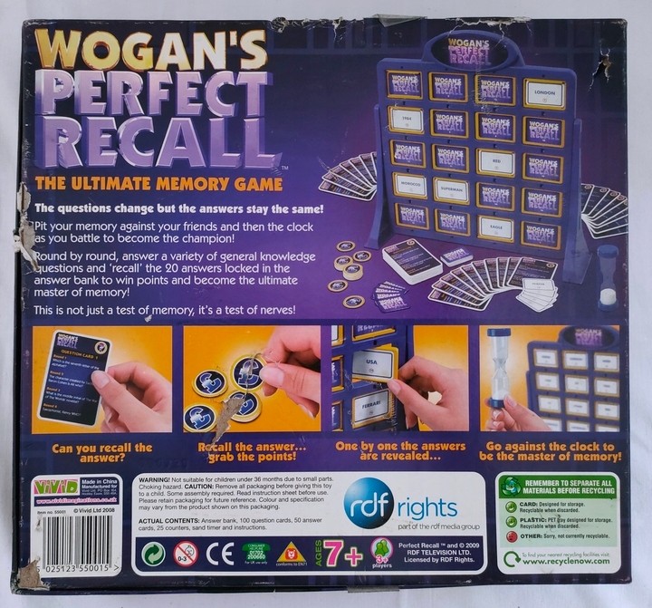 WOGANS PERFECT RECALL gra angielska planszowa Kod producenta CS3-01-007