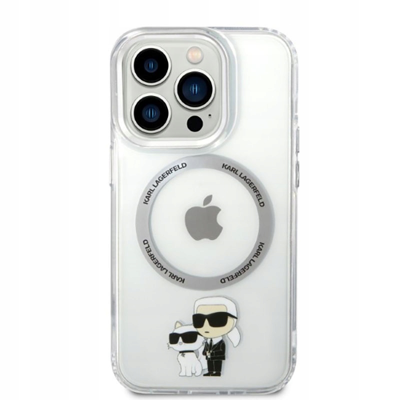 Karl Lagerfeld IML Nft Choupette Magsafe Pouzdro pro iPhone 14 Pro, průhledné
