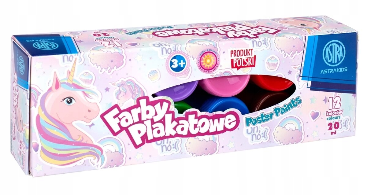 

Astra farby plakatowe 12 kol 20 ml Jednorożec