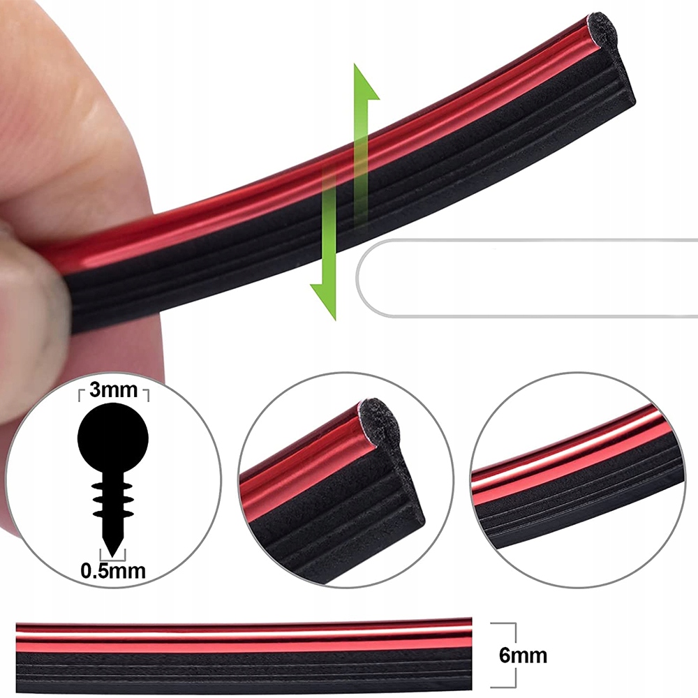 LISTWA TAŚMA OZDOBNA TUNINGOWA DO TUNINGU WNĘTRZA SAMOCHODU AUTA 5m EAN (GTIN) 5903933538228