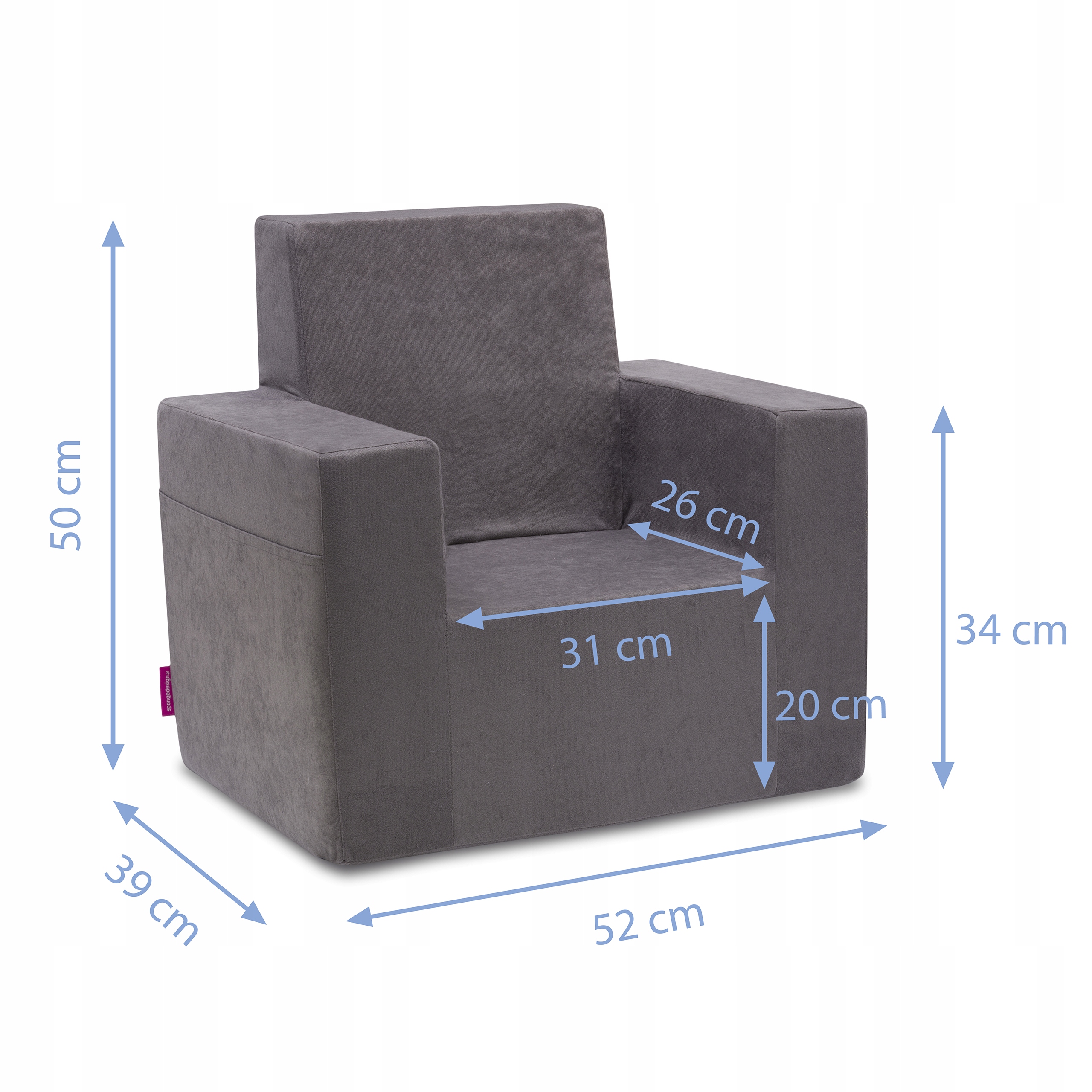 Fotelik piankowy CLASSIC żółty KOLORY! Bohater / Bajka brak