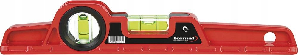 Vodováha z hliníkového odlitku 25 cm s magnetem, v pouzdře Format