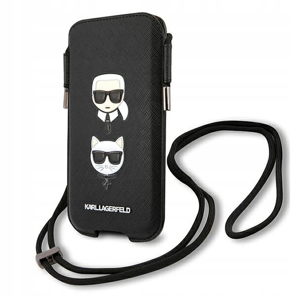Torebka, listonoszka na telefon do 6,7", Karl Lagerfeld, etui, wsuwka