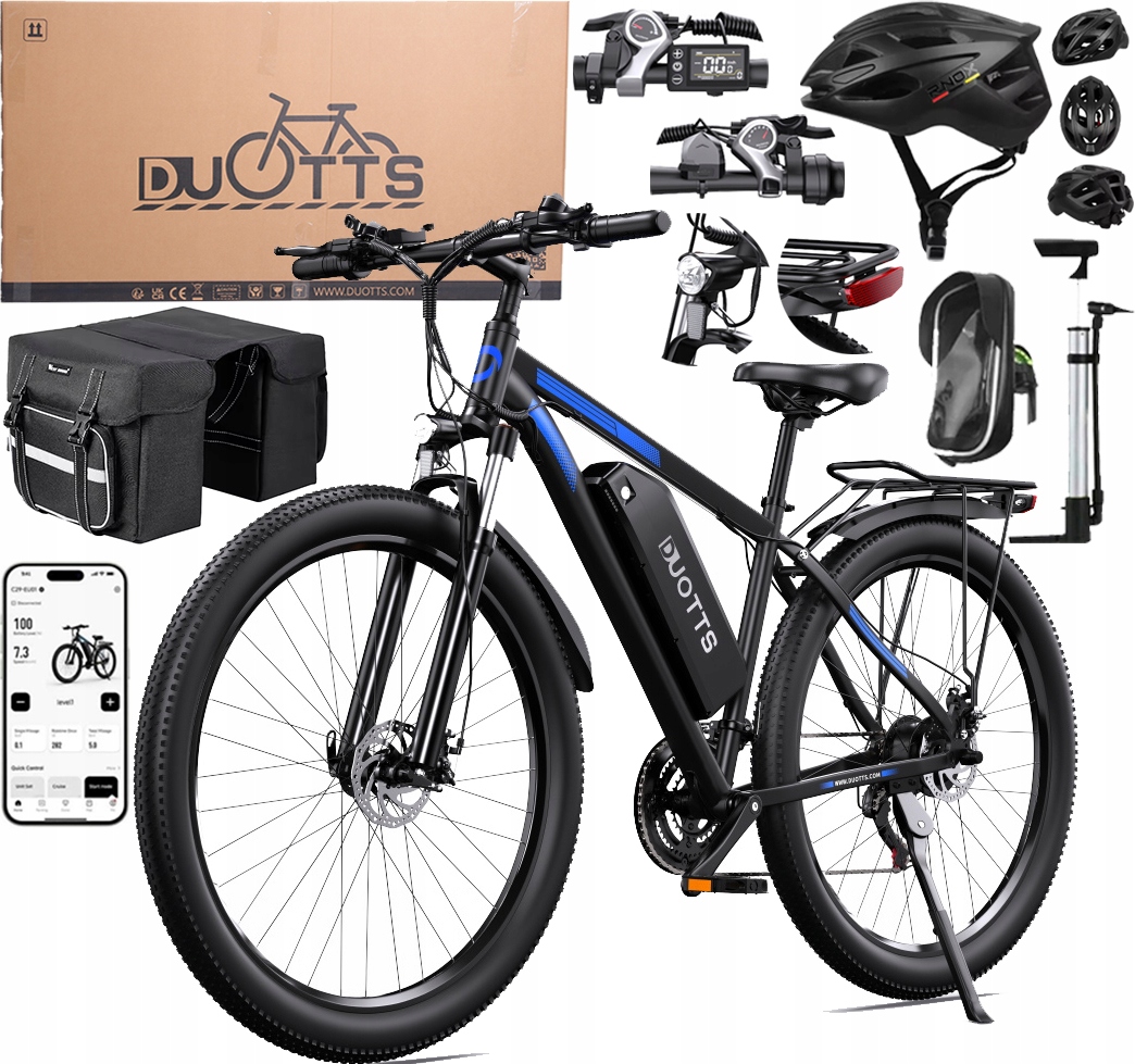 Pojazd Elektryczny Duotts C29 1000W 48V 15AH 55KM/H 100KM S App +2 Dárek