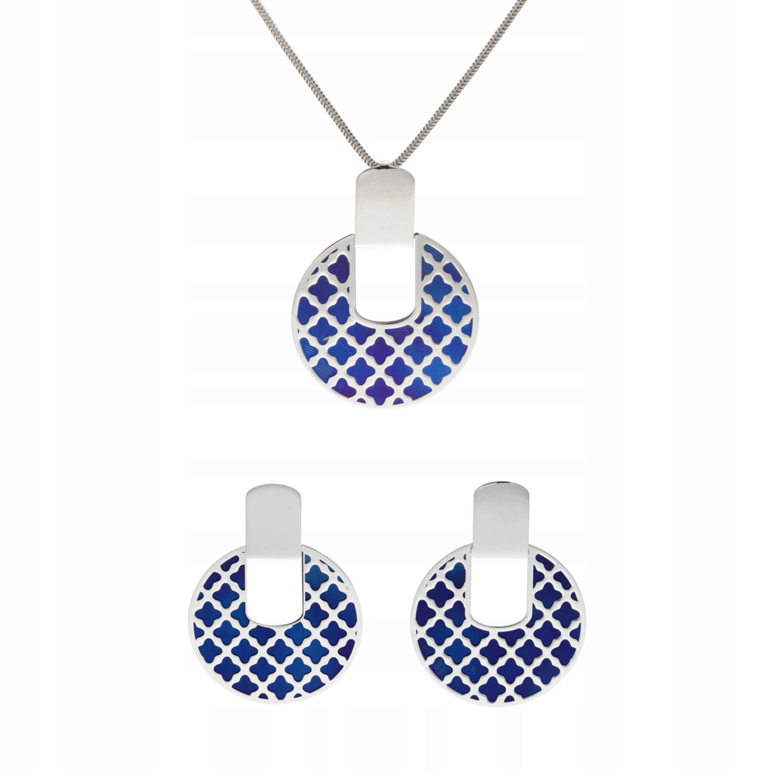 kulatý titanová sada, rhodiované stříbro