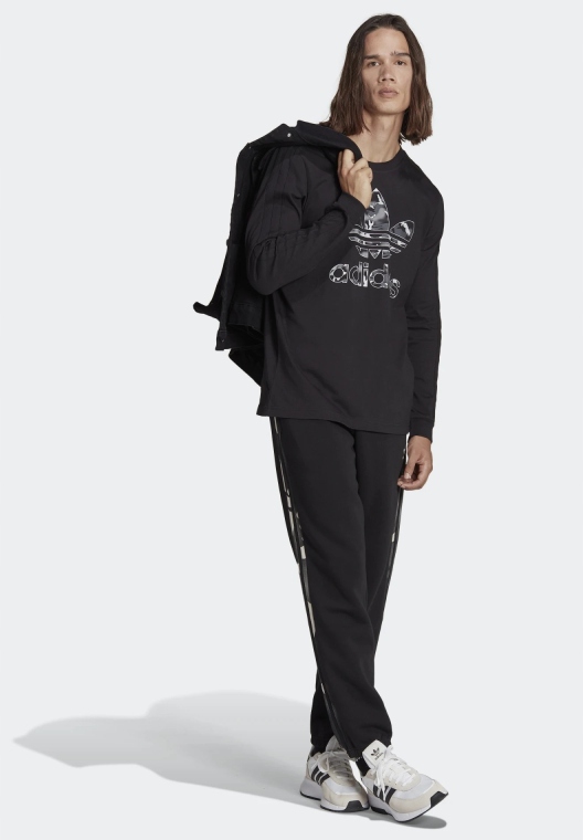 ORIGINALS ! BLUZKA LONGSLEEVE ADIDAS CAMO STR LS TEE M ADICOLOR Kolor czarny