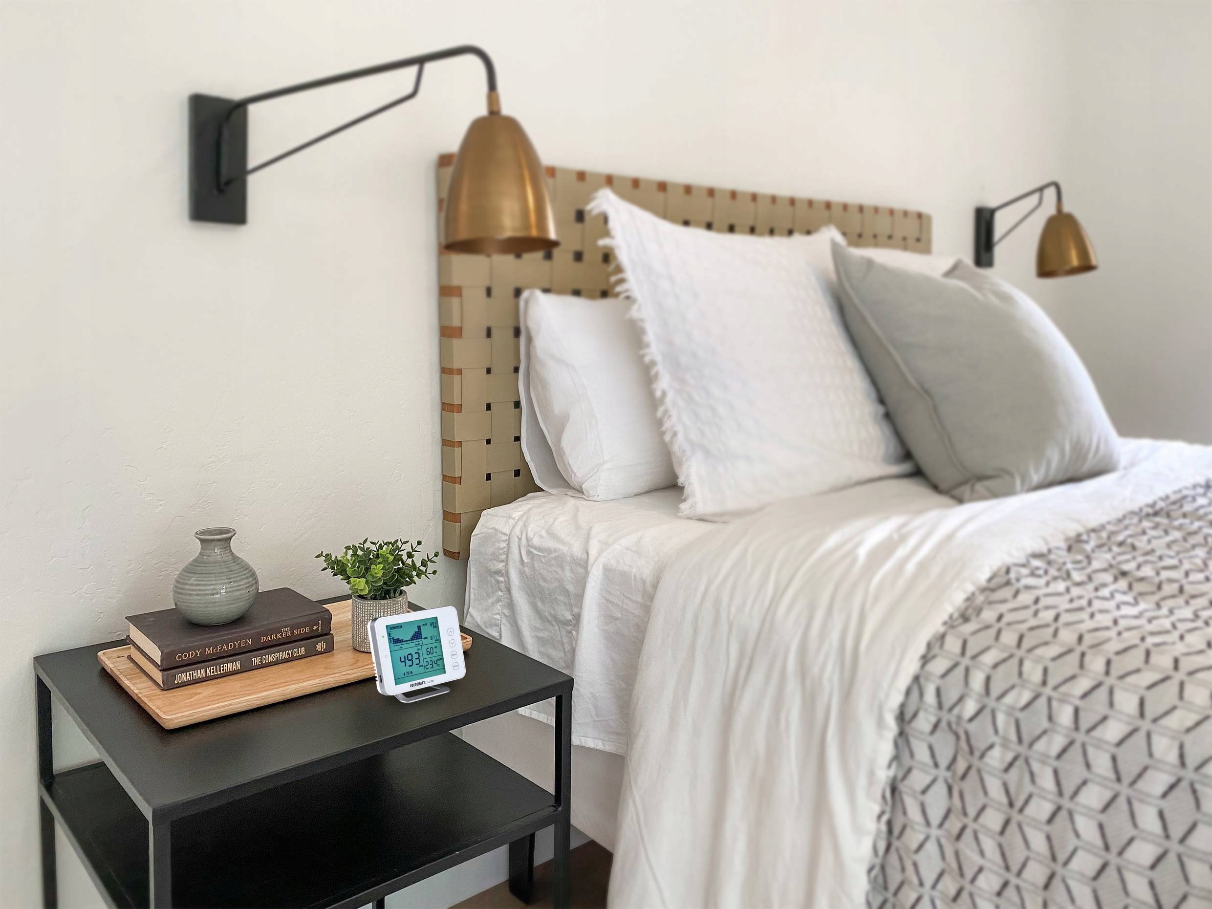 Czujnik dwutlenku węgla miernik CO2 Alarmy Pamięć Marka Voltcraft