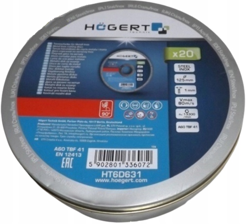 

Tarcza Do Cięcia Metalu 125 Metalowe Pudełko 20szt