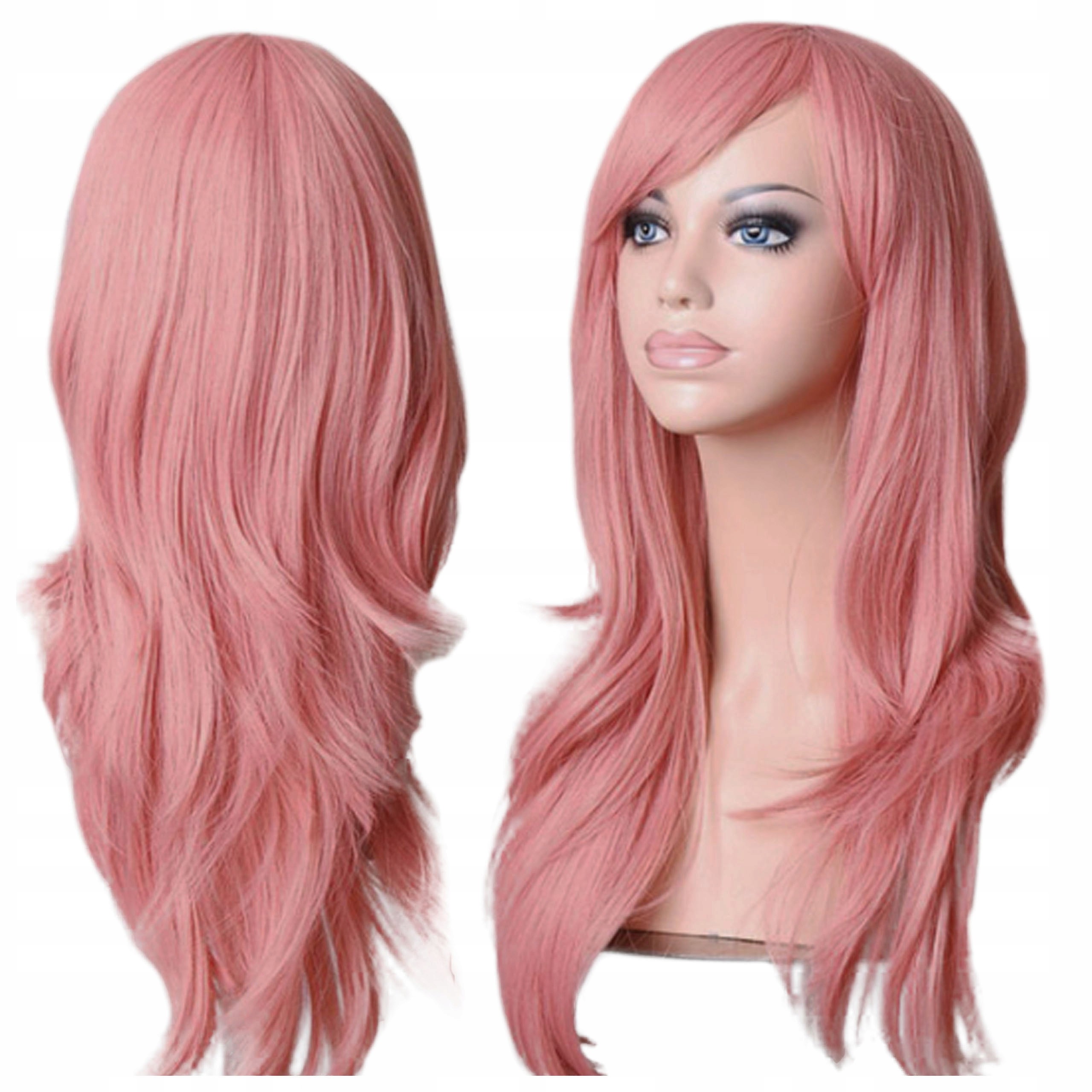 

Peruka różowa Grzywka anime manga cosplay 70 cm