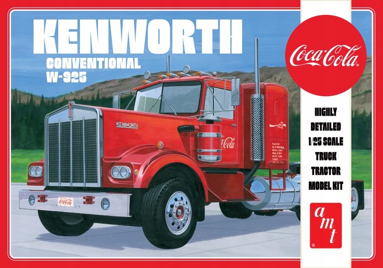 Nákladní vozidlo Kenworth Conventional W-925 Coca-Cola Amt 1286 měřítko 1/25
