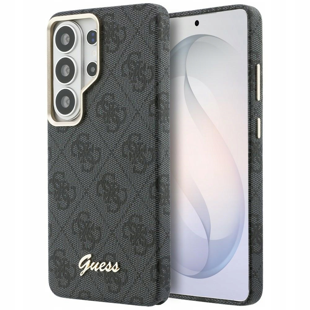 Pouzdro Guess 4G Script MagSafe pro Samsung Galaxy S26 Ultra, černé