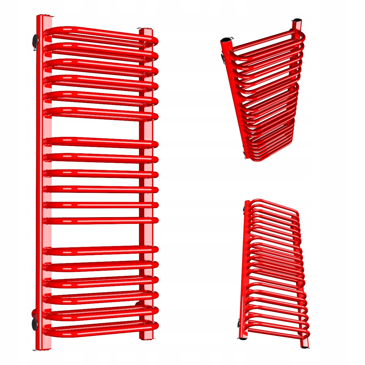 Vertikálny Kúpeľňový Radiátor Double 940/300 Červený