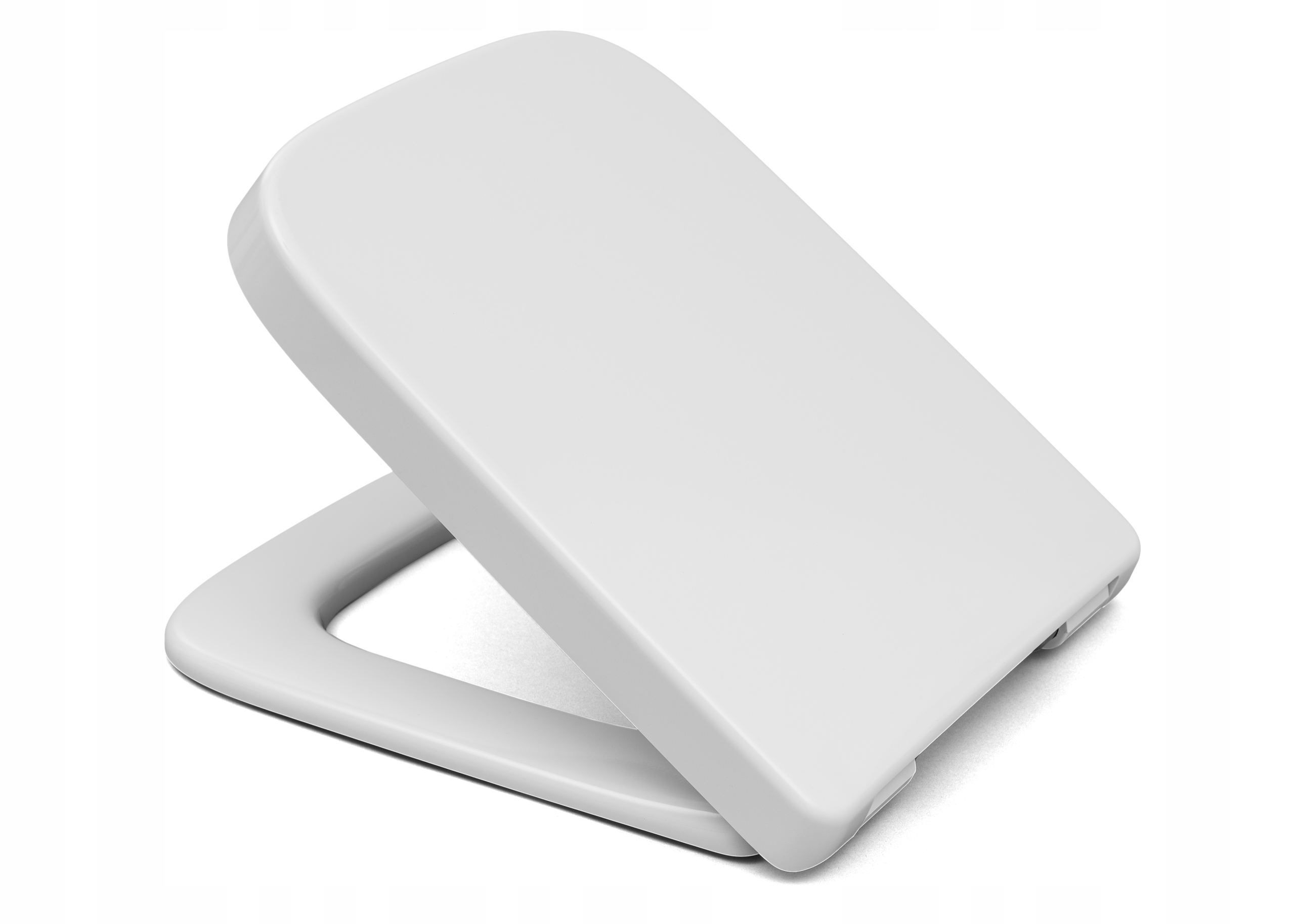 Wc sedátko Obdélníkové 36x43 cm s pozvolným sklápěním, odnímatelné záchodové sedátko