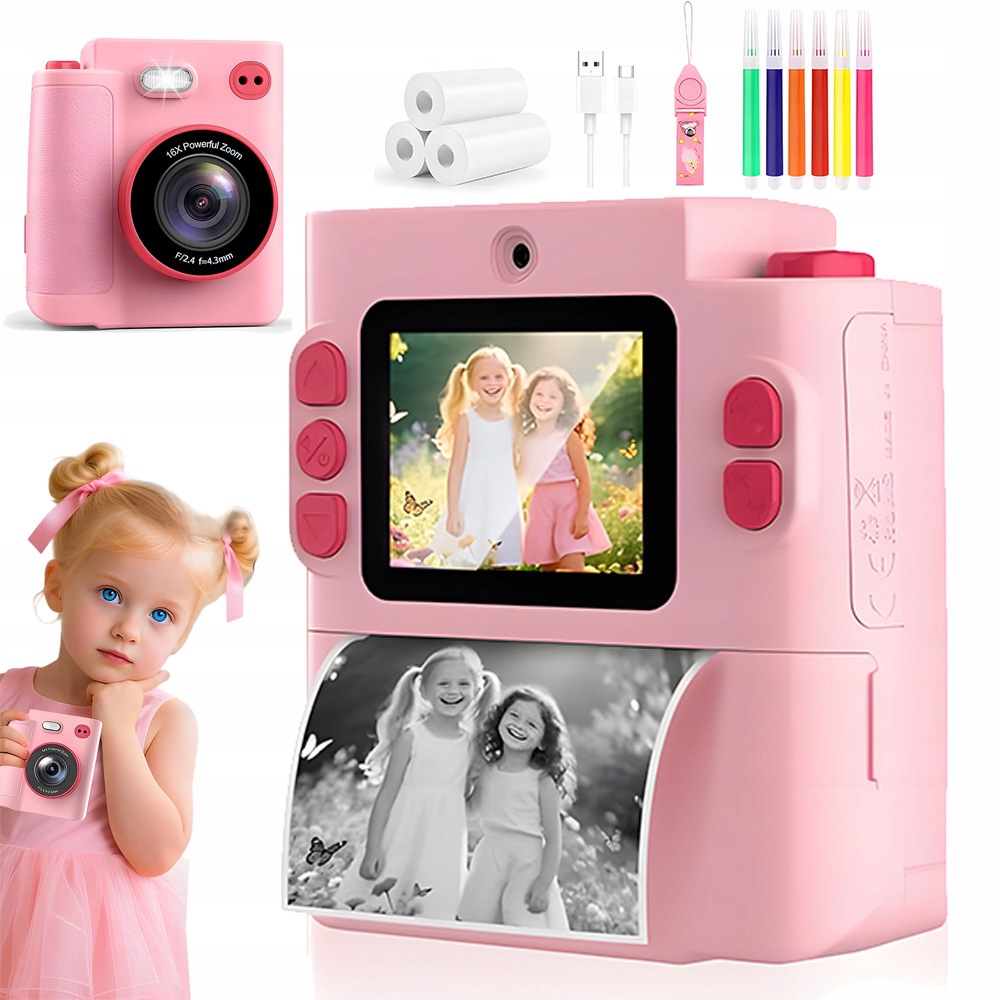 Fotoaparát Okamžitého Tisku Mini Tiskárna Kamera Hry Pro Děti