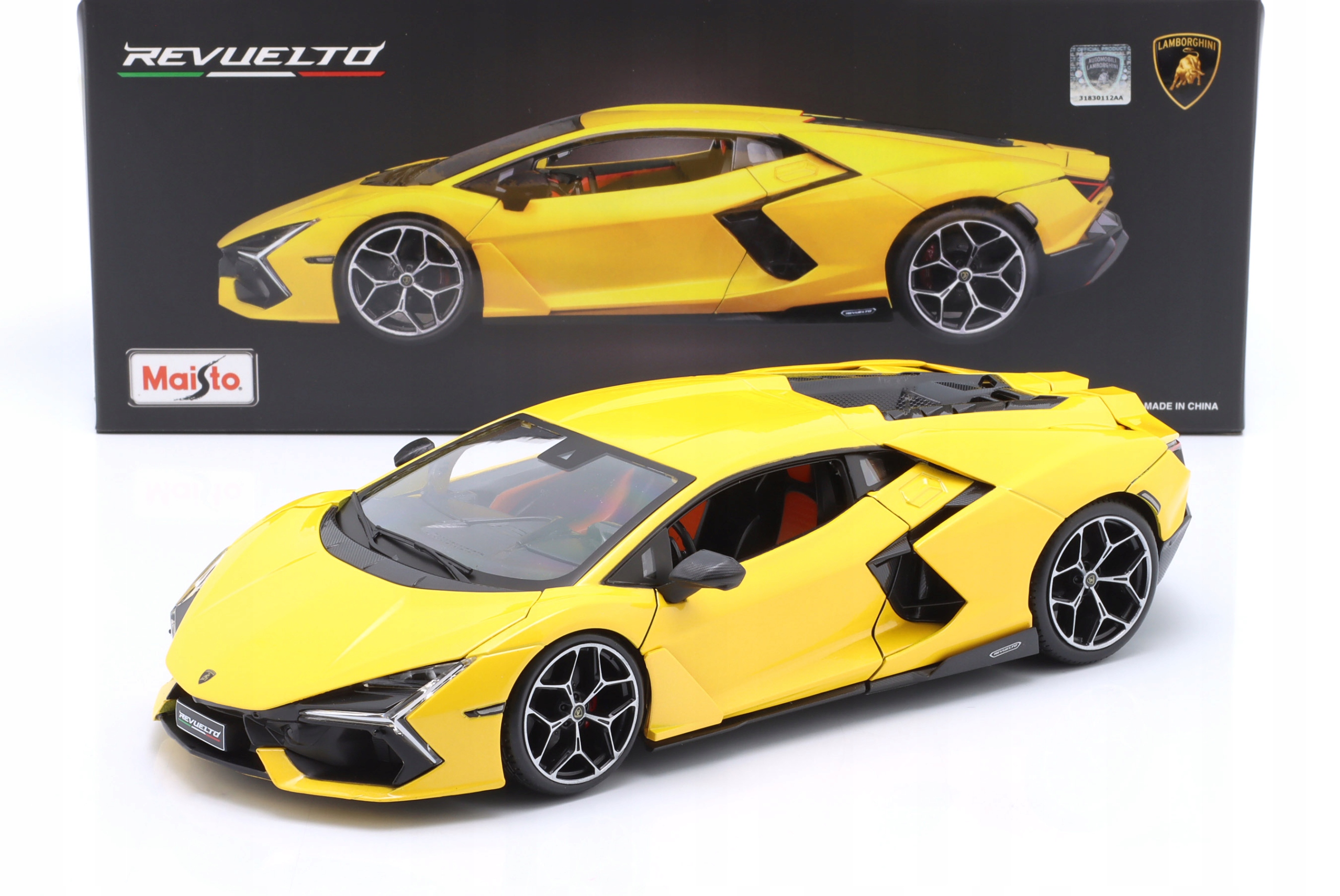 Lamborghini 74X Revuelto Hybrid 2023 Giallo Yellow Maisto 1:18 1/18 Model