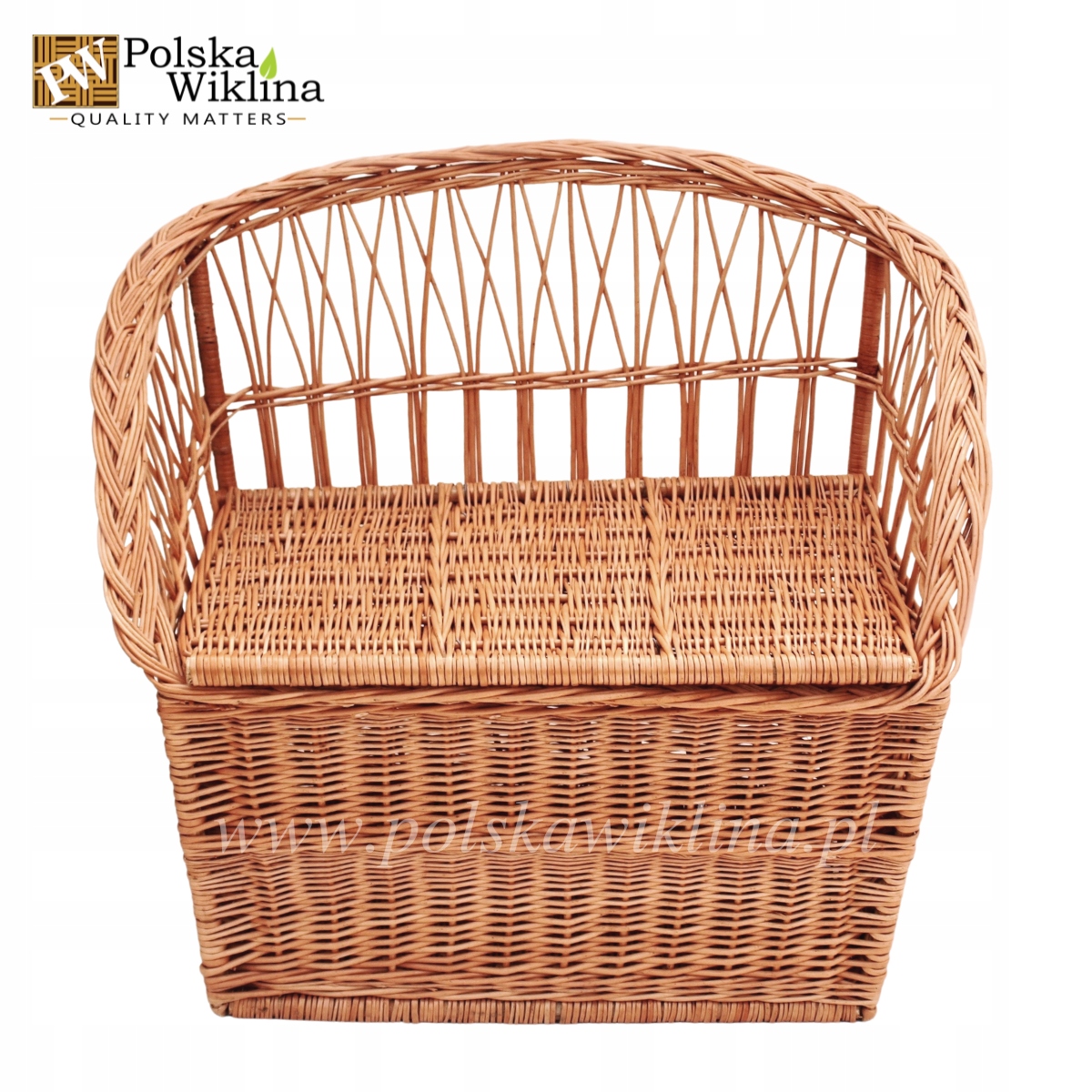 

Kufer wiklinowy na zabawki siedzisko natural Mały