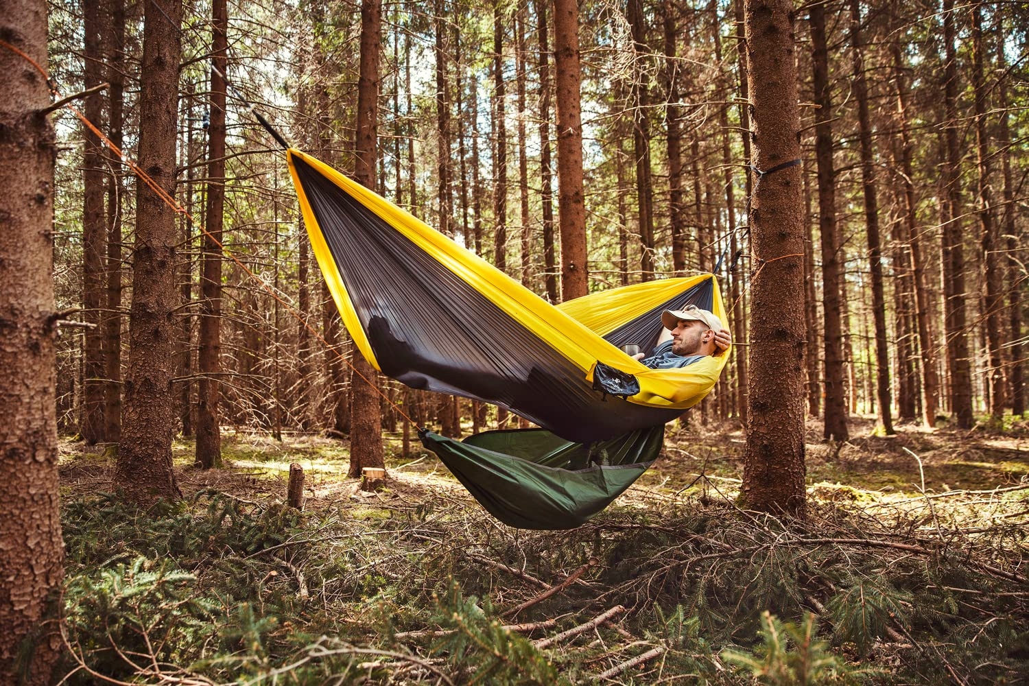 AMAZONAS Ultra Lekki Hamak Podłogowy Outdoor 150x100cm Zielony — miniatura 4