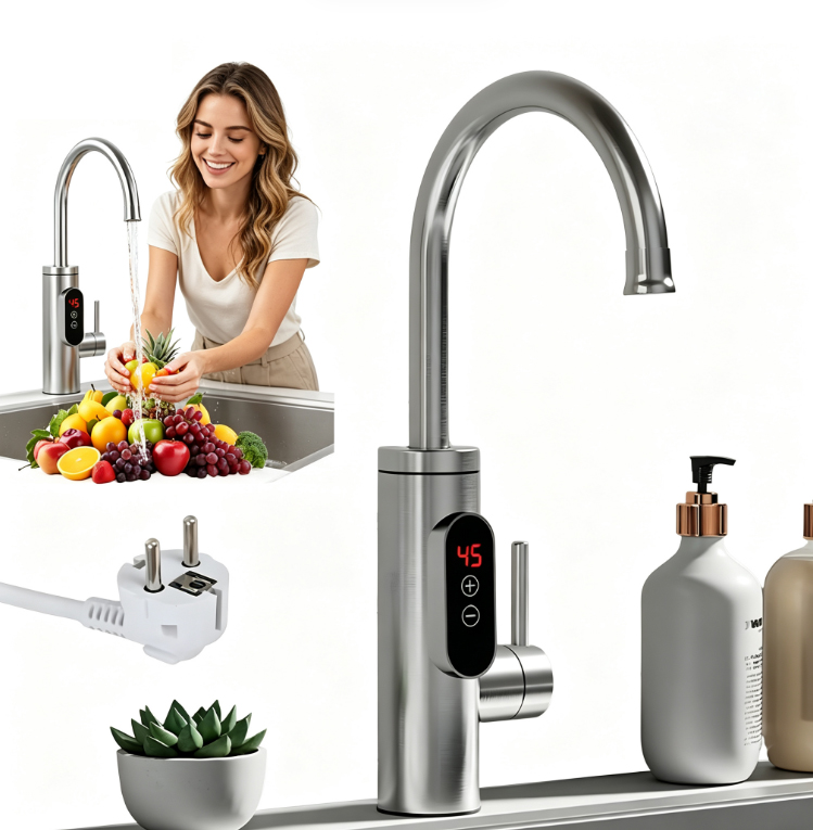 Elektrický Průtokový Ohřívač Vody 3000 W 40-60 °C, Otáčení O 360 °C