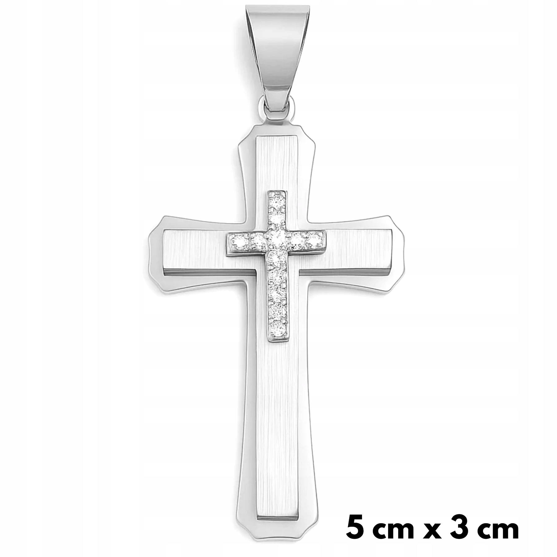 Přívěsek Royal Cross Bílé Zlato Pánský Zirkony Metini Pozlacený Dárek