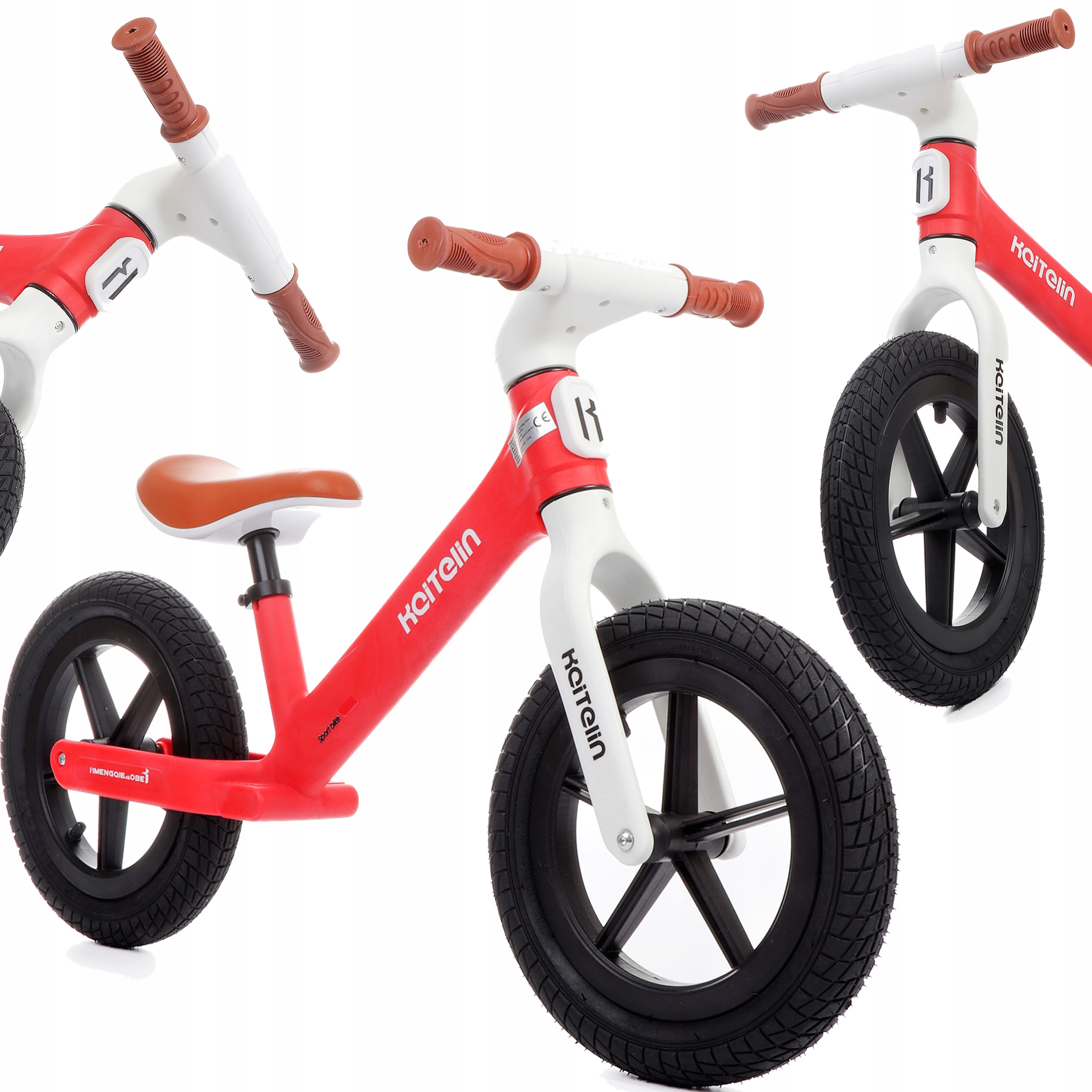 Rowerek biegowy Moderni-08 czerwony pompowane koła