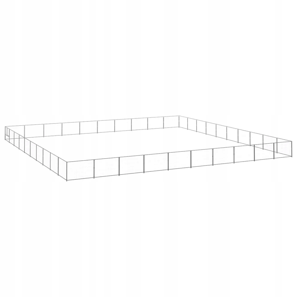 Fionshop 262848526 Psí kotec stříbrný 100 m² ocel