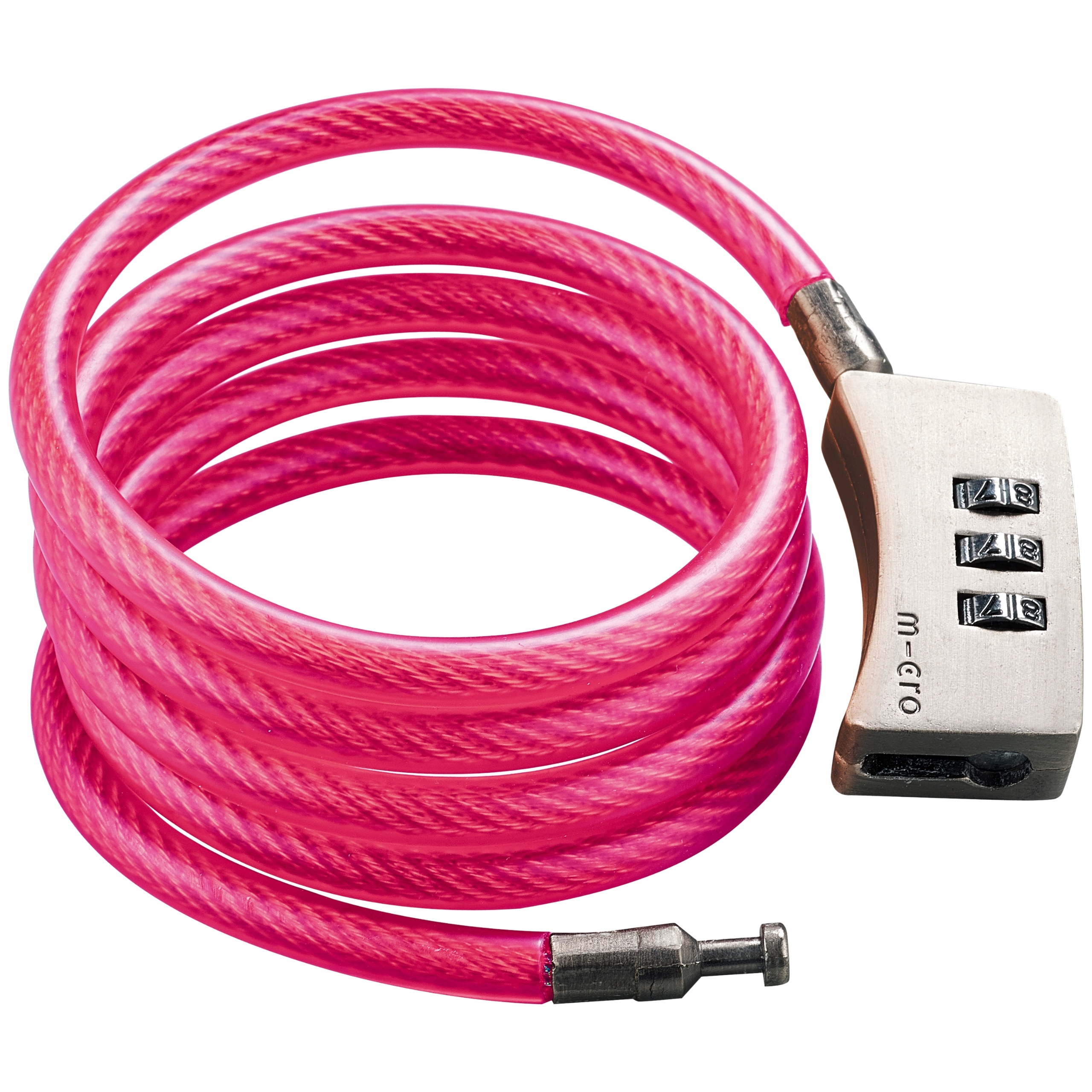 Zapięcie do Hulajnogi Micro na Kod Stalowa Linka Kolor Różowy