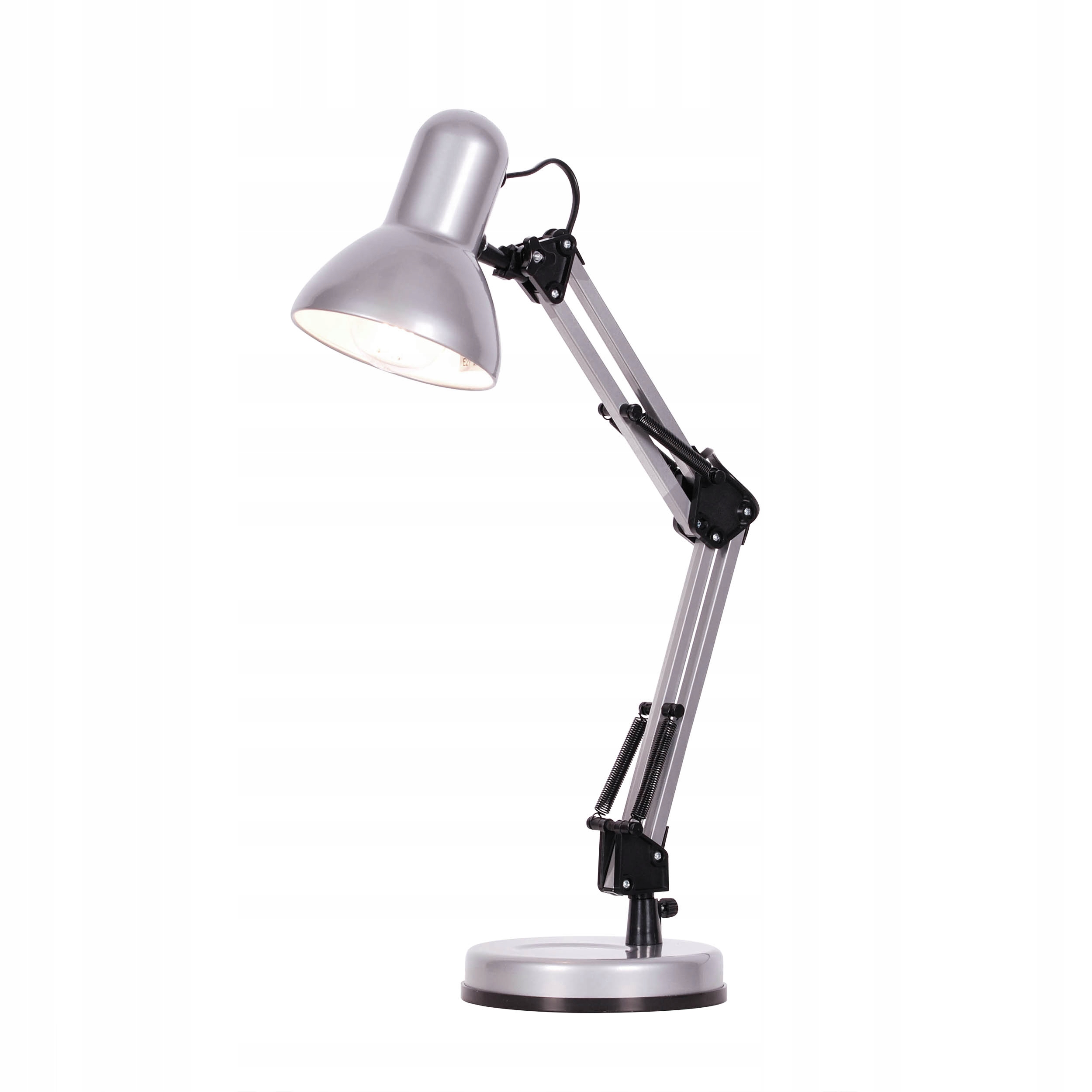 

Lampka na biurko lampa biurkowa kreślarska srebrna