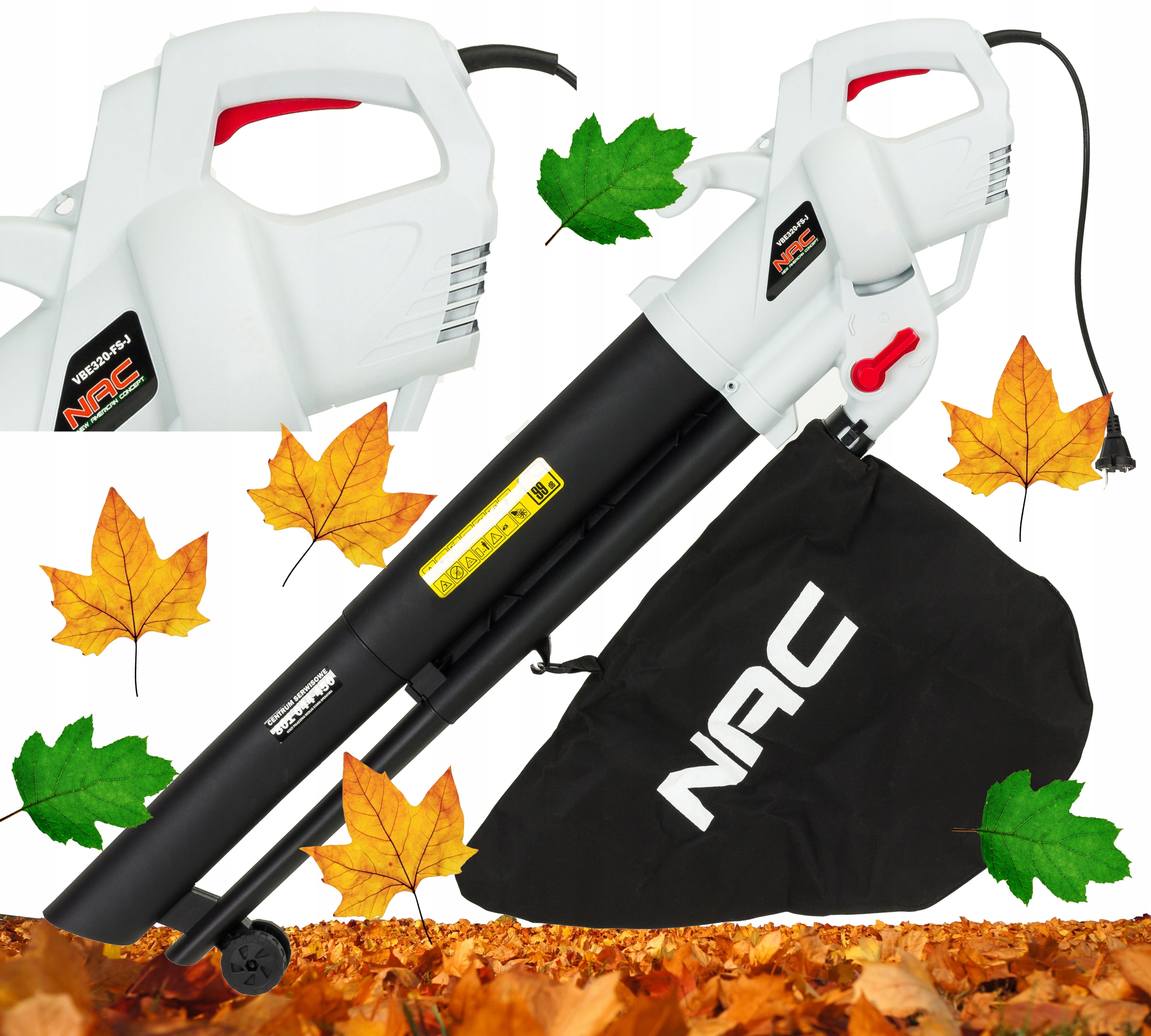Nac VBE320-FS-J Odkurzacz Dmuchawa Do Liści 3200W