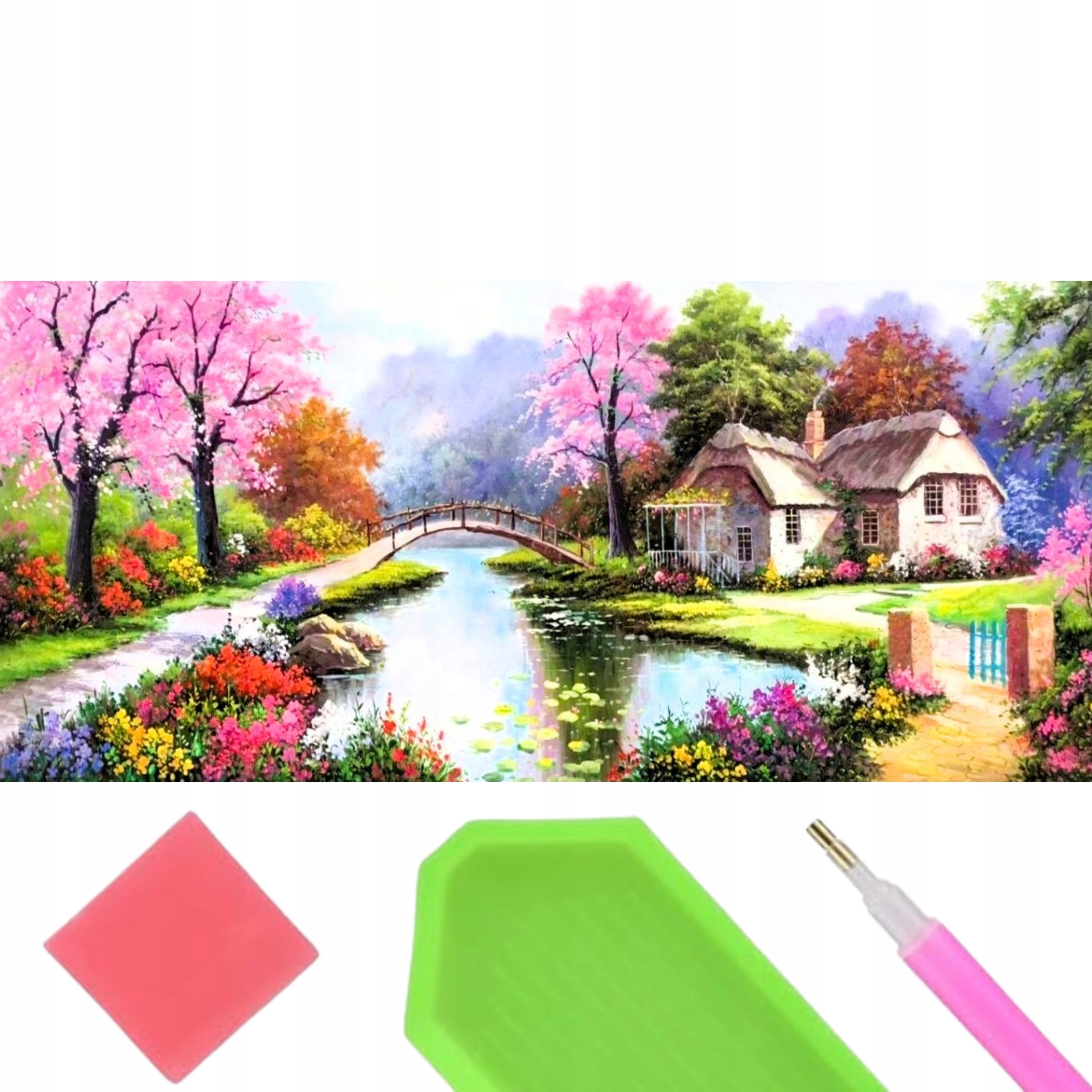 Velká Diamantová Výšivka 80X40 XXL Diamond Painting Mozaika Most Krajina