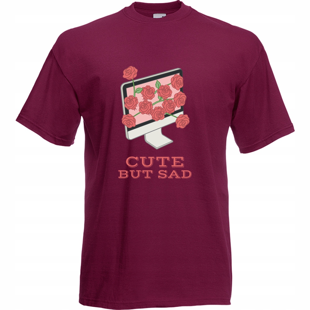 

Koszulka cute but sad smutek aesthetic XXL burgund