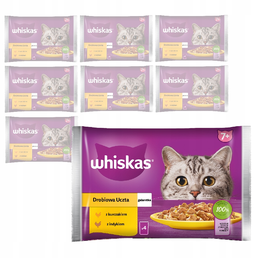 Levně Whiskas Senior Drůbeží Hostina V Želé 32x85g Krmivo Pro Starší Kočky