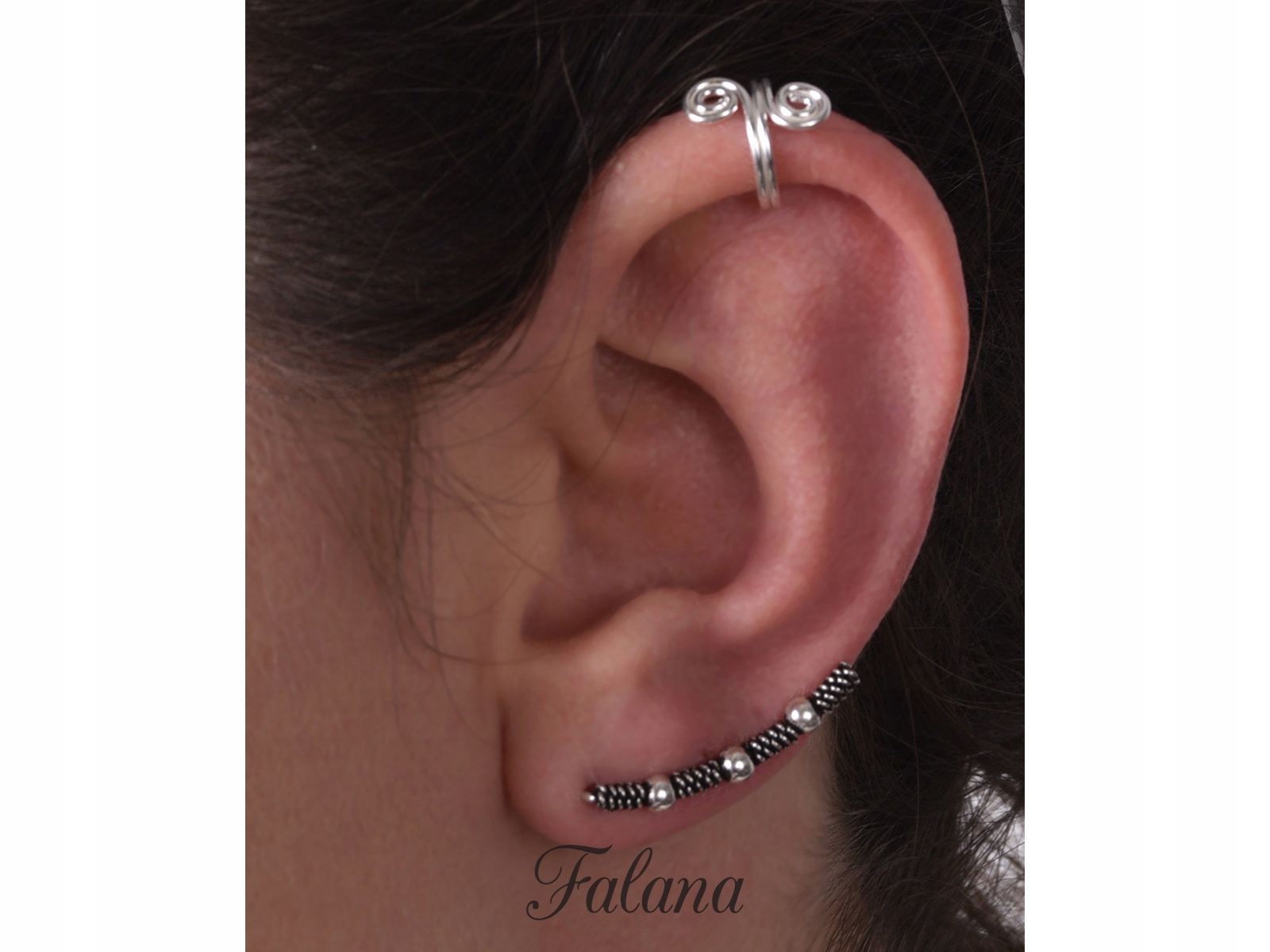 NAUSZNICA EAR CUFF ORIENTALNY WZÓR ZACISK OPONKA kn180 Marka Falana