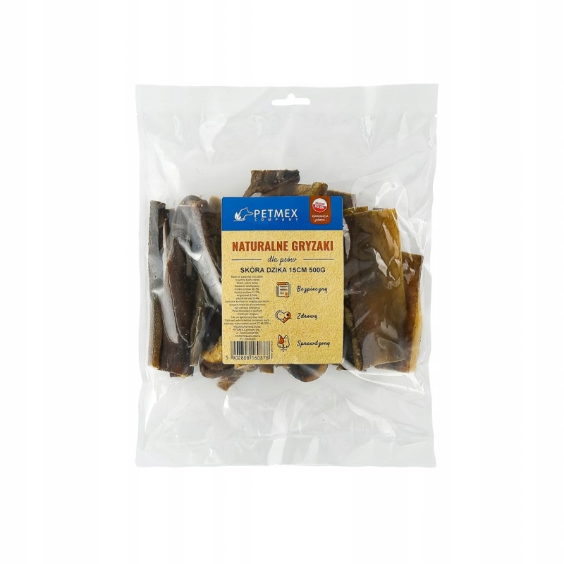 Petmex Divoká kůže 15 cm – Psí pamlsek – 500 g