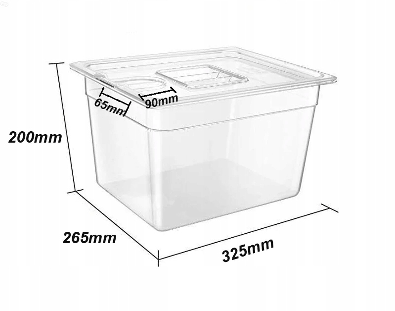 Pojemnik do gotowania sous vide pojemność 11L kompatybilny lekki Model a