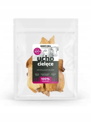 4x Uniszki Telecí ucho pamlsek kousátko pro psa 5ks