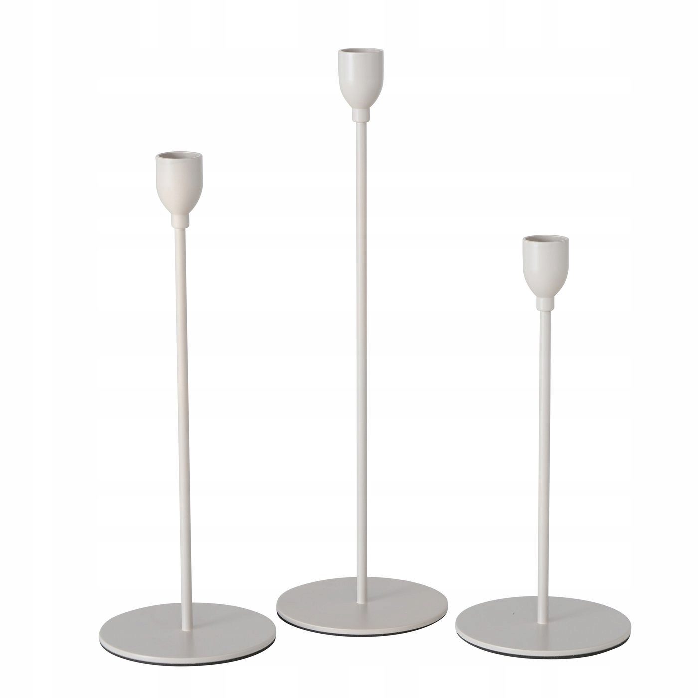 Skandinávské Svícny Na Jídelní Svíčky, Kovové, Bílé, Malte, 33 X 10 CM