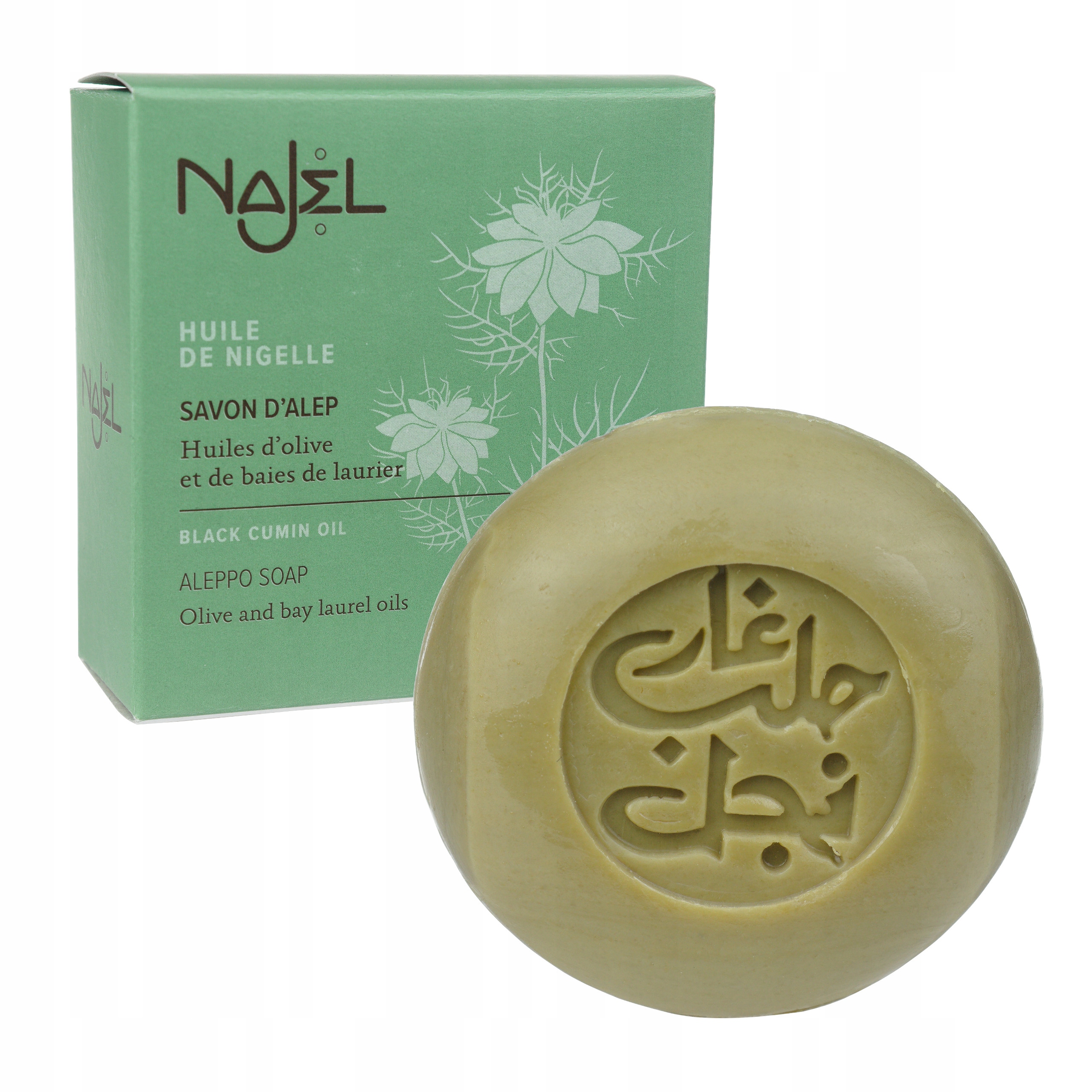 

Mydło Aleppo 12% Najel 100g z olejem z czarnuszki