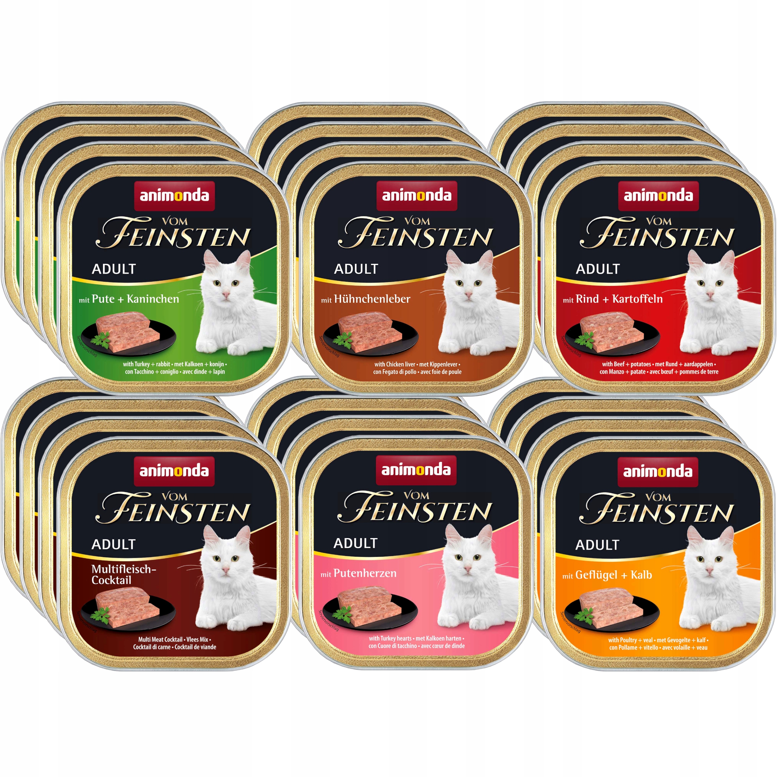 Levně Animonda Vom Feinsten Adult krmivo pro kočky MIX Chutí 24x100 g