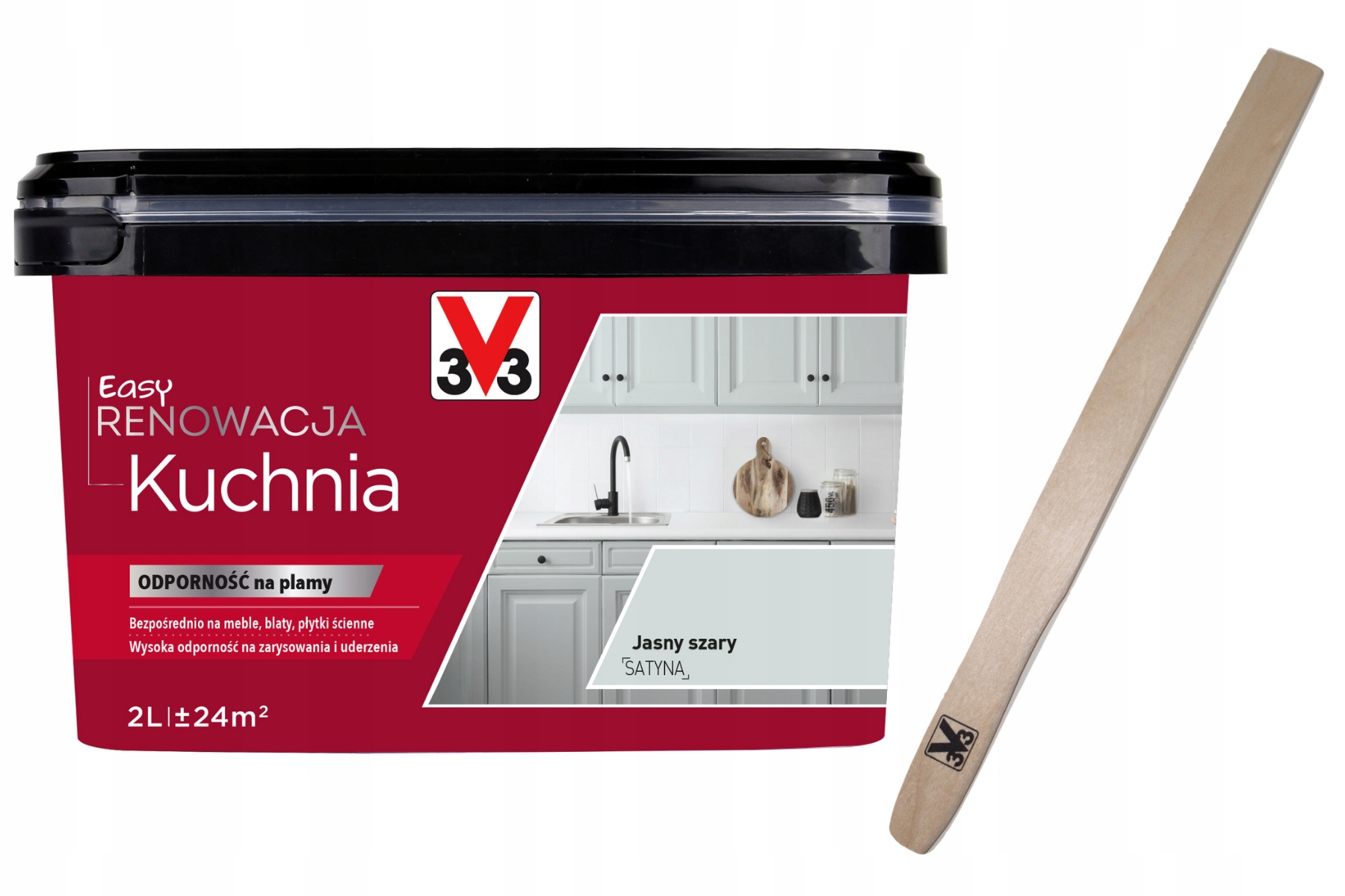 

V33 Easy Renowacja Kuchnia Jasny Szary Satyna 2L