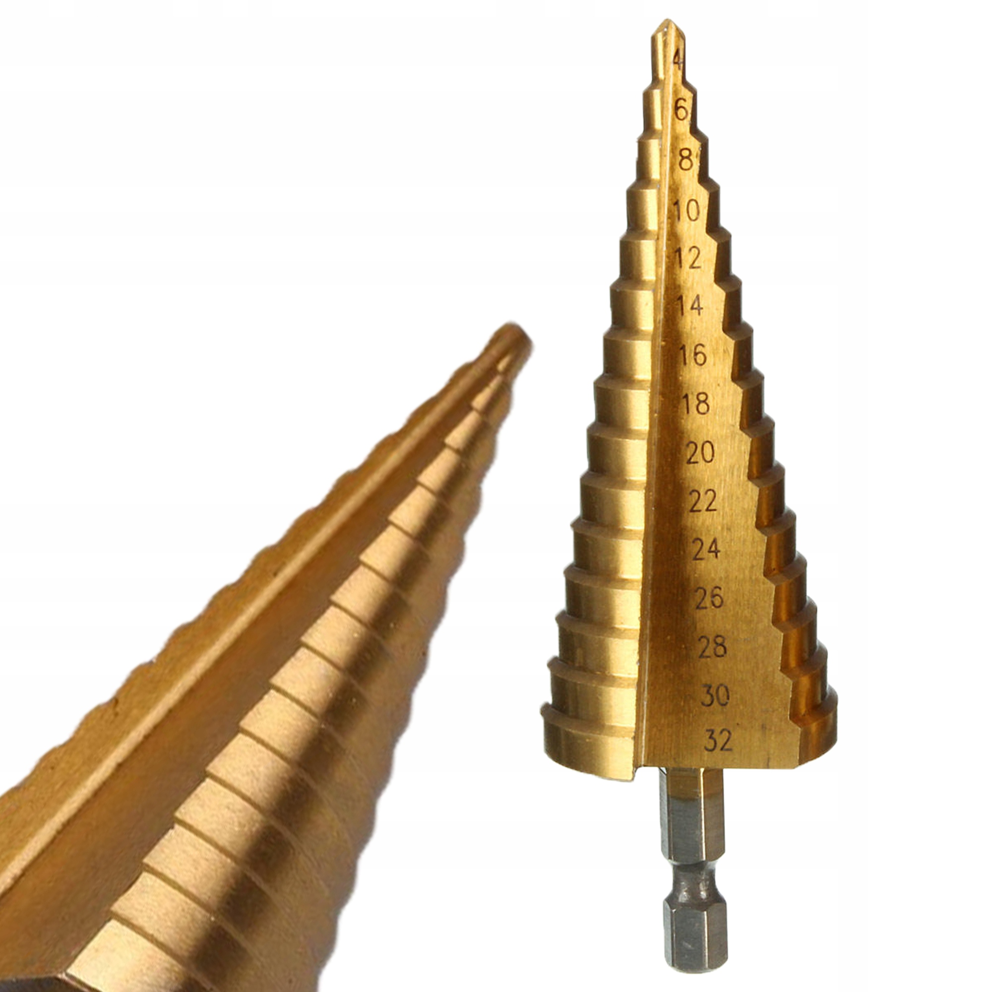 Vrták Stupňovitý Kuželový Hss 4-32mm kobaltový na Kov Stupňovitý Titan