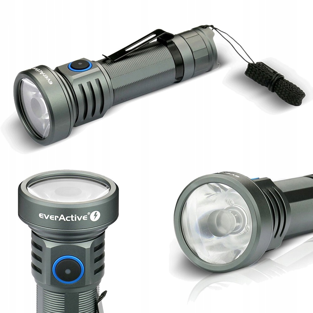 Výkonná Akumulátorová Led Svítilna Everactive FL-1600R Thrower 1600 LM Usb-c