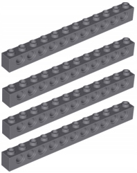 

Lego Technic 1x12 Ciemny Szary (3895/4210963) 4szt