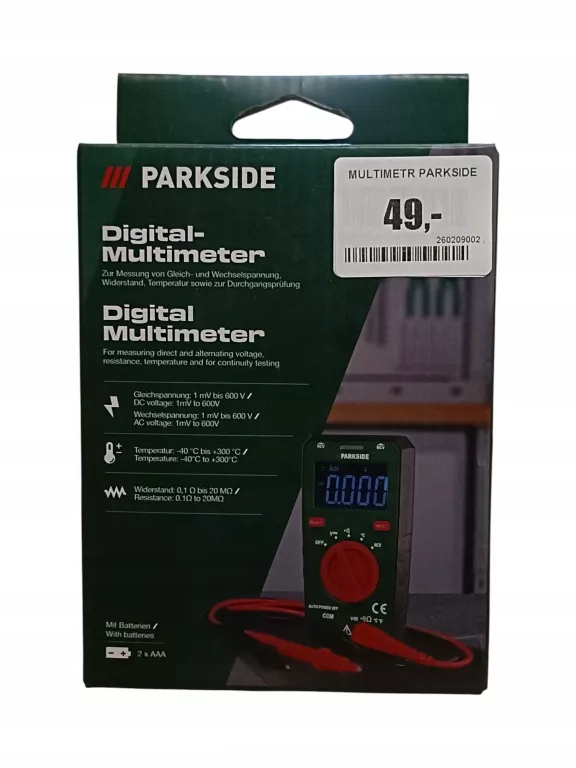 MULTIMETR PARKSIDE UNIWERSALNY