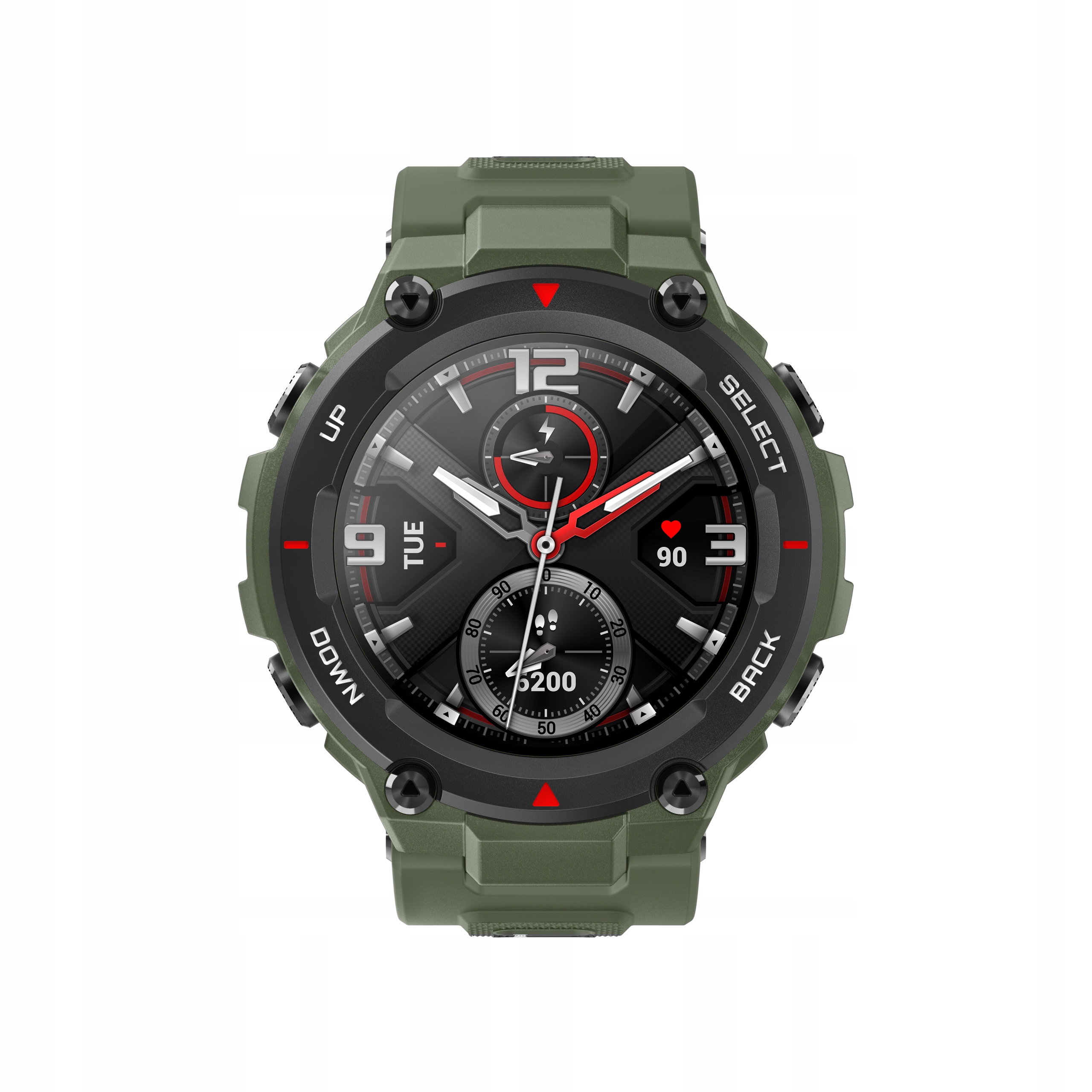 Amazfit T-Rex Smartwatch AMOLED GPS+GLONASS Water Resistance 5ATM Army Green Европейский номер артикула EAN 6970100373882