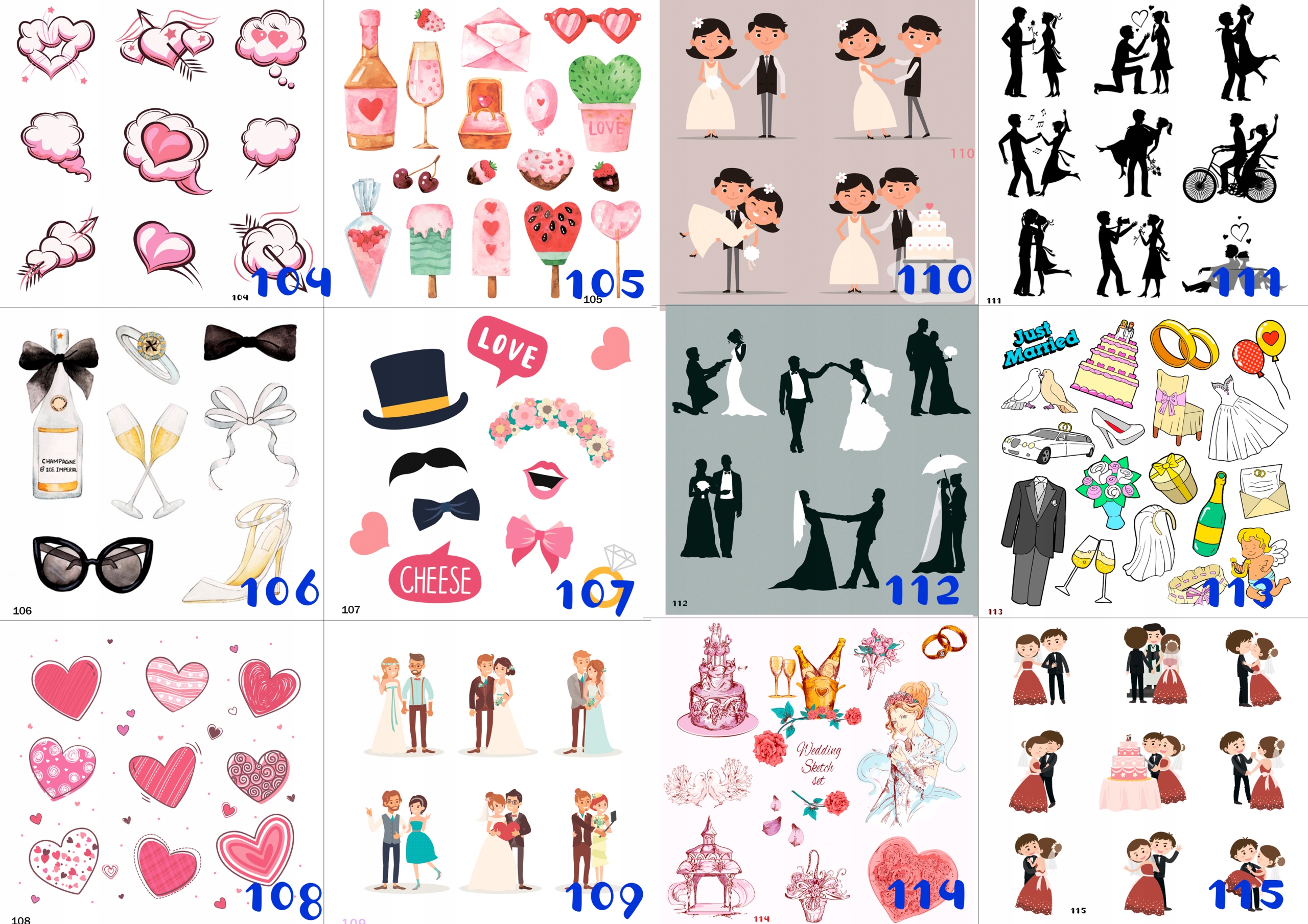 Naklejki ślubne do KSIĘGI GOŚCI ŚLUB wesele 10x10cm dużo wzorów Wysokość produktu 10 cm