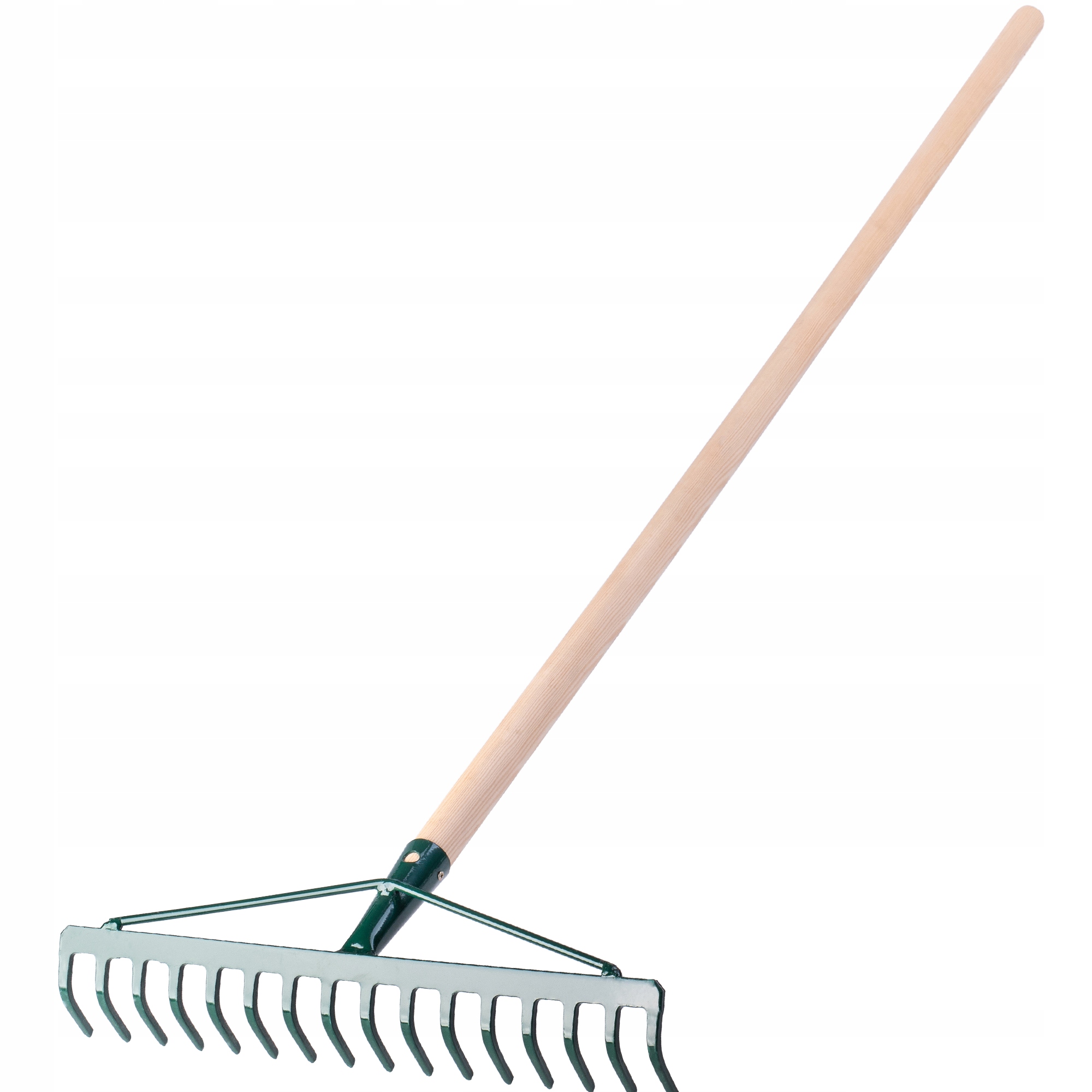 Grabie Do Liści Trawy Ogrodowe Trzon Drewniany 137 cm Grabki 16 Zębów Solid