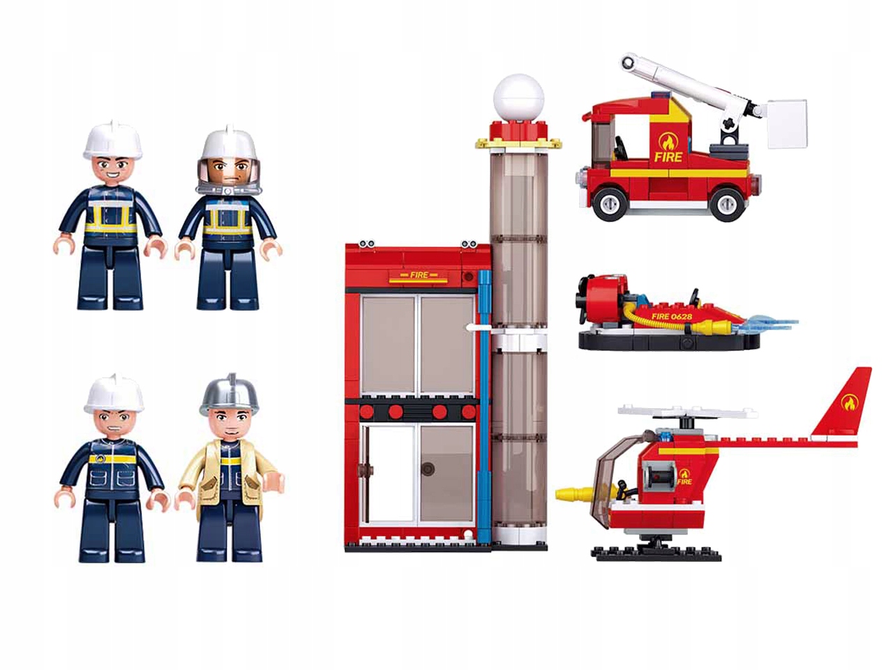SLUBAN Klocki STRAŻ POŻARNA Remiza Wóz Strażacki Rodzaj zestaw